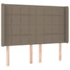 Galvūgalis su LED, taupe spalvos, 147x16x118/128cm, audinys