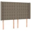 Galvūgalis su LED, taupe spalvos, 147x16x118/128cm, audinys
