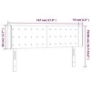 Galvūgalis su LED, taupe spalvos, 147x16x78/88cm, audinys