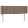 Galvūgalis su LED, taupe spalvos, 147x16x78/88cm, audinys