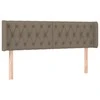 Galvūgalis su LED, taupe spalvos, 147x16x78/88cm, audinys