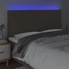 Galvūgalis su LED, taupe spalvos, 160x5x118/128cm, audinys