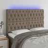 Galvūgalis su LED, taupe spalvos, 160x7x118/128cm, audinys