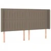 Galvūgalis su LED, taupe spalvos, 163x16x118/128cm, audinys