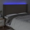 Galvūgalis su LED, taupe spalvos, 163x16x118/128cm, audinys