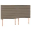 Galvūgalis su LED, taupe spalvos, 180x5x118/128cm, audinys