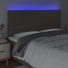 Galvūgalis su LED, taupe spalvos, 180x5x118/128cm, audinys