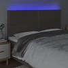 Galvūgalis su LED, taupe spalvos, 180x5x118/128cm, audinys