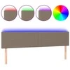 Galvūgalis su LED, taupe spalvos, 180x5x78/88cm, audinys