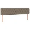 Galvūgalis su LED, taupe spalvos, 180x7x78/88cm, audinys