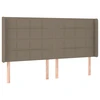 Galvūgalis su LED, taupe spalvos, 183x16x118/128cm, audinys