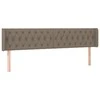 Galvūgalis su LED, taupe spalvos, 183x16x78/88cm, audinys