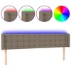Galvūgalis su LED, taupe spalvos, 183x16x78/88cm, audinys