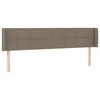 Galvūgalis su LED, taupe spalvos, 183x16x78/88cm, audinys