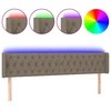 Galvūgalis su LED, taupe spalvos, 183x16x78/88cm, audinys