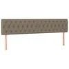 Galvūgalis su LED, taupe spalvos, 200x7x78/88cm, audinys