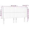 Galvūgalis su LED, taupe spalvos, 203x16x118/128cm, audinys