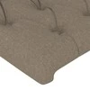Galvūgalis su LED, taupe spalvos, 203x16x118/128cm, audinys