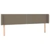 Galvūgalis su LED, taupe spalvos, 203x16x78/88cm, audinys