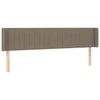 Galvūgalis su LED, taupe spalvos, 203x16x78/88cm, audinys
