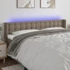 Galvūgalis su LED, taupe spalvos, 203x16x78/88cm, audinys