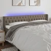 Galvūgalis su LED, taupe spalvos, 203x16x78/88cm, audinys