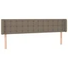 Galvūgalis su LED, taupe spalvos, 203x16x78/88cm, audinys