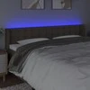 Galvūgalis su LED, taupe spalvos, 203x16x78/88cm, audinys