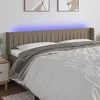 Galvūgalis su LED, taupe spalvos, 203x16x78/88cm, audinys
