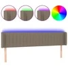 Galvūgalis su LED, taupe spalvos, 203x16x78/88cm, audinys