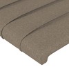 Galvūgalis su LED, taupe spalvos, 203x16x78/88cm, audinys