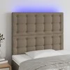 Galvūgalis su LED, taupe spalvos, 80x5x118/128cm, audinys