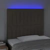 Galvūgalis su LED, taupe spalvos, 80x5x118/128cm, audinys