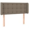 Galvūgalis su LED, taupe spalvos, 83x16x78/88cm, audinys