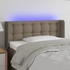 Galvūgalis su LED, taupe spalvos, 83x16x78/88cm, audinys