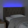 Galvūgalis su LED, taupe spalvos, 83x16x78/88cm, audinys