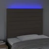 Galvūgalis su LED, taupe spalvos, 90x5x118/128cm, audinys