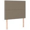Galvūgalis su LED, taupe spalvos, 90x5x118/128cm, audinys