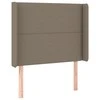 Galvūgalis su LED, taupe spalvos, 93x16x118/128cm, audinys