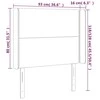 Galvūgalis su LED, taupe spalvos, 93x16x118/128cm, audinys