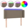 Galvūgalis su LED, taupe spalvos, 93x16x78/88cm, audinys