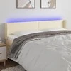 Galvūgalis su LED,kreminės spalvos,203x16x78/88cm, dirbtinė oda