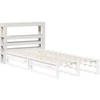 Galvūgalis su lentynomis, baltas, 90cm, pušies masyvas