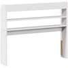 Galvūgalis su lentynomis, baltas, 90cm, pušies masyvas