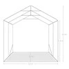 Garažas-palapinė, žalios spalvos, 2,4x2,4m, PVC (310024+310025)