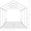 Garažas-palapinė, žalios spalvos, 2,4x3,6m, PVC (310026+310027)