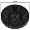 Medžio anglies filtrai gartraukiui, 2vnt., 105x21mm