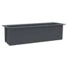 Gėlių loveliai Euro paletėms, 12vnt., pilki, 36x13,5x9,5cm, PP