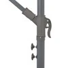 Gembinis skėtis su LED ir plieniniu stulpu, antracito, 300cm
