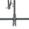 Gembinis sodo skėtis su aliuminiu stulpu, juodas, 350cm